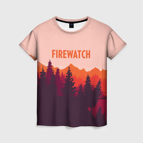 Женская футболка Firewatch: Orange Style / 3D-принт – фото 1