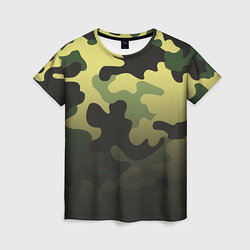 Женская футболка Военный камуфляж / 3D-принт – фото 1