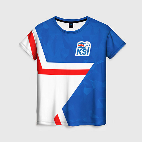 Женская футболка KSI ICELAND STAR / 3D-принт – фото 1