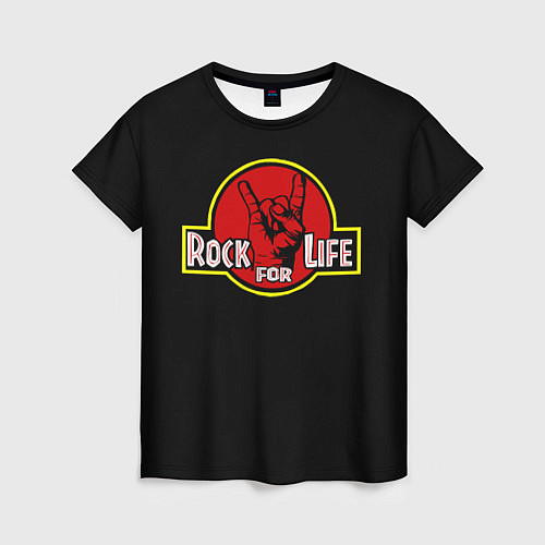Женская футболка Rock for Life / 3D-принт – фото 1