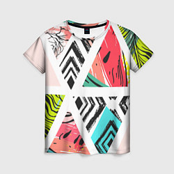 Женская футболка Тропическое ассорти