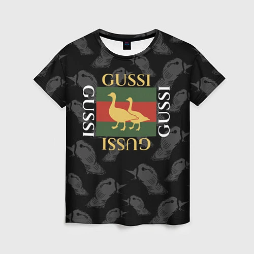 Женская футболка GUSSI Style / 3D-принт – фото 1