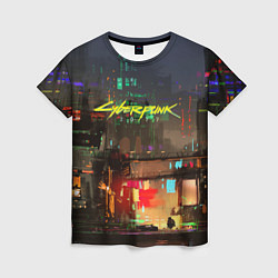 Женская футболка Cyberpunk 2077: Night City