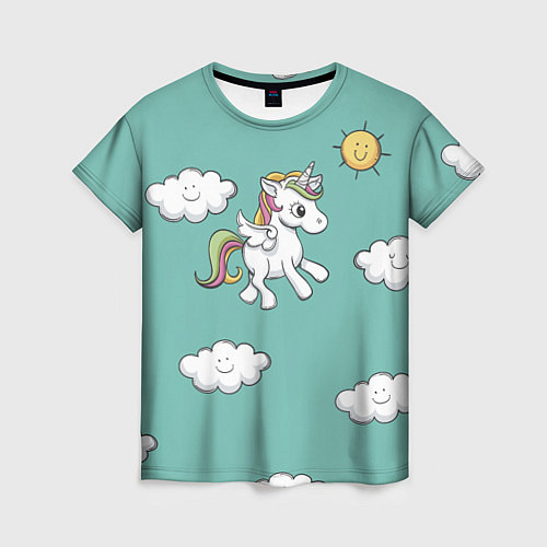 Женская футболка Unicorns Love / 3D-принт – фото 1