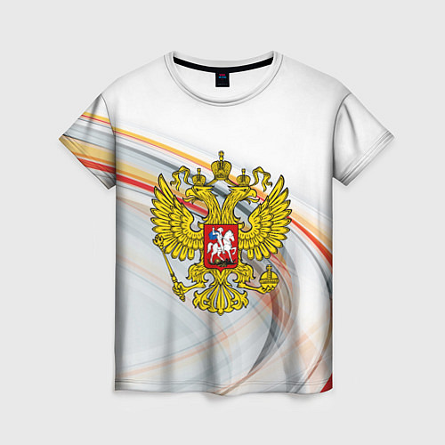 Женская футболка Россия необъятная / 3D-принт – фото 1