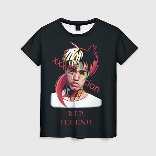 Женская футболка XXXTentacion: RIP Legend / 3D-принт – фото 1