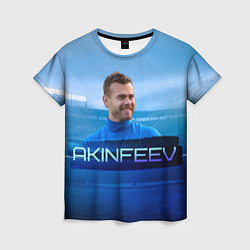 Футболка женская Akinfeev, цвет: 3D-принт