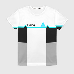Футболка женская RK800 White: Become Human, цвет: 3D-принт