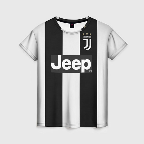 Женская футболка FC Juventus: Ronaldo Home 18-19 / 3D-принт – фото 1