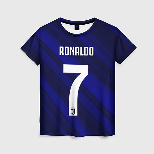 Женская футболка Ronaldo 7: Blue Sport / 3D-принт – фото 1