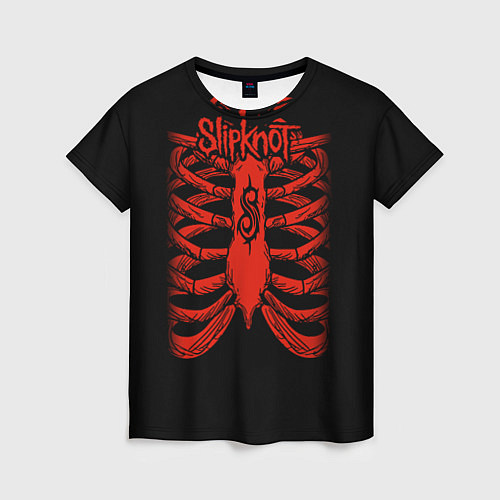 Женская футболка Slipknot Skeleton / 3D-принт – фото 1