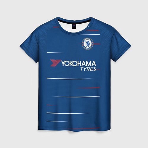 Женская футболка FC Chelsea Home 18-19 / 3D-принт – фото 1