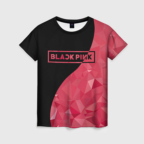 Женская футболка Black Pink: Pink Polygons / 3D-принт – фото 1