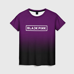 Женская футболка Black Pink: Violet Gradient