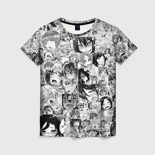 Женская футболка AHEGAO / 3D-принт – фото 1