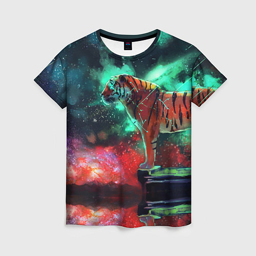 Женская футболка Мистик тигр / 3D-принт – фото 1