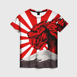 Женская футболка Japanese Godzilla