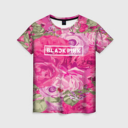Футболка женская Black Pink: Abstract Flowers, цвет: 3D-принт