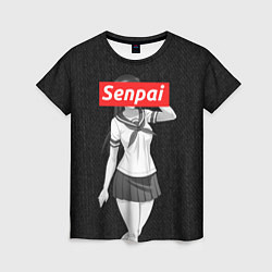 Женская футболка Senpai: School Girl