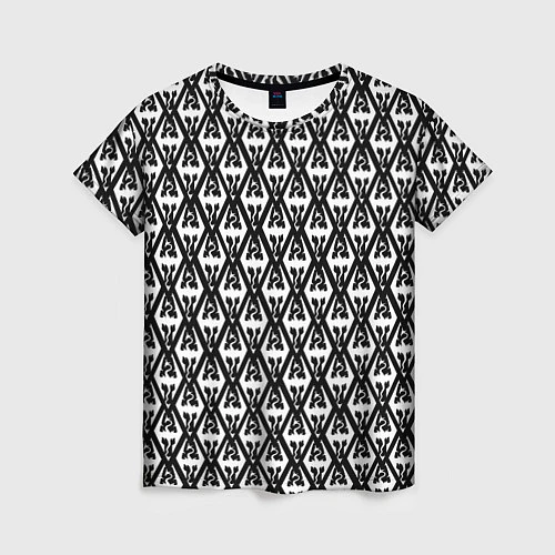 Женская футболка TES: White Pattern / 3D-принт – фото 1
