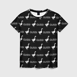 Женская футболка GUSSI: Black Pattern