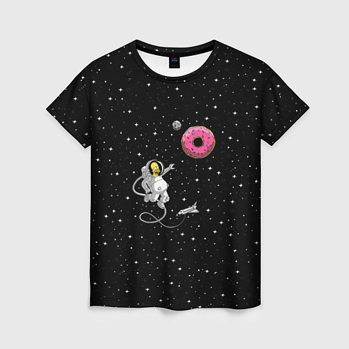 Женская футболка Homer Spaceman / 3D-принт – фото 1