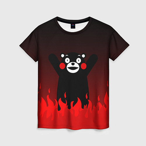 Женская футболка Kumamon: Hell Flame / 3D-принт – фото 1