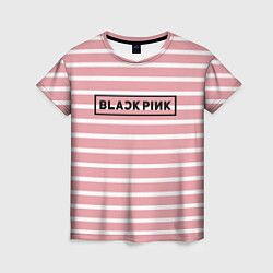 Футболка женская Black Pink: Striped Geometry, цвет: 3D-принт