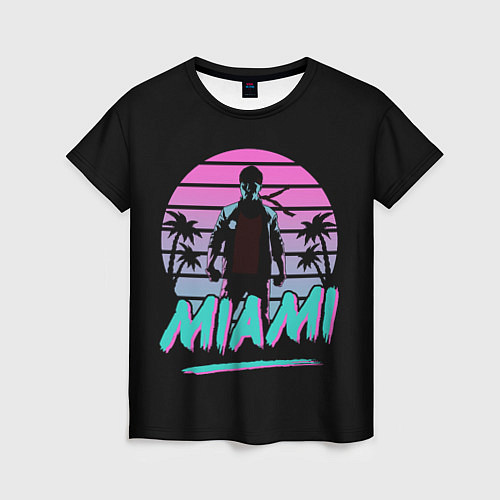 Женская футболка Майами / 3D-принт – фото 1