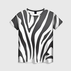 Женская футболка Африканская зебра