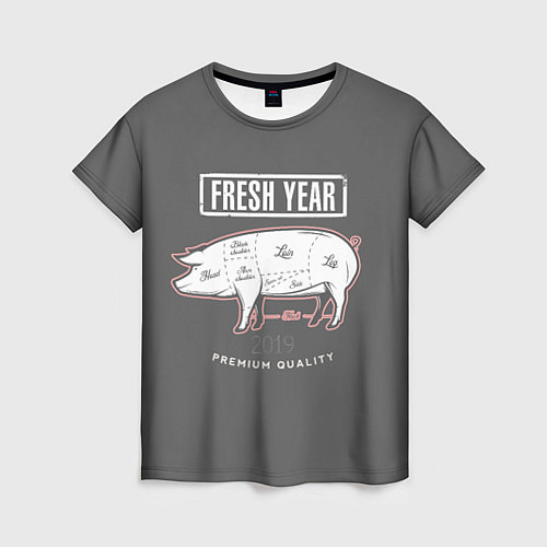Женская футболка Fresh Year 2019 / 3D-принт – фото 1