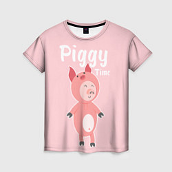 Женская футболка Piggy Time