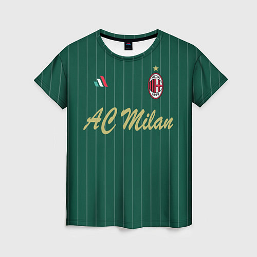 Женская футболка AC Milan: Green Form / 3D-принт – фото 1