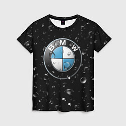 Женская футболка BMW под Дождём