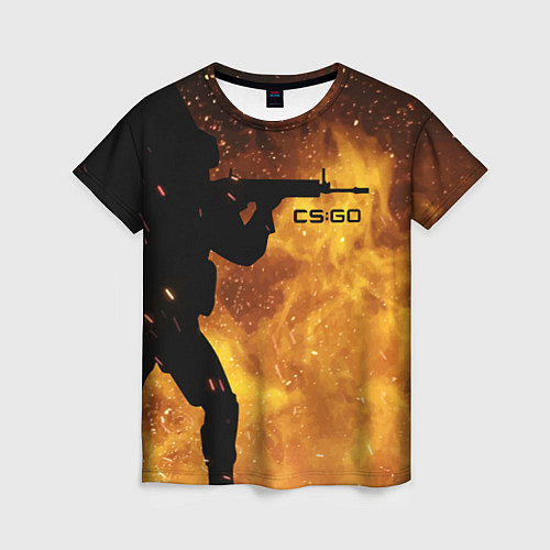 Женская футболка CS:GO Dark Fire / 3D-принт – фото 1