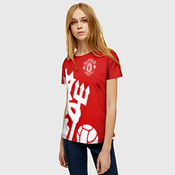 Футболка женская Манчестер Юнайтед, цвет: 3D-принт — фото 2