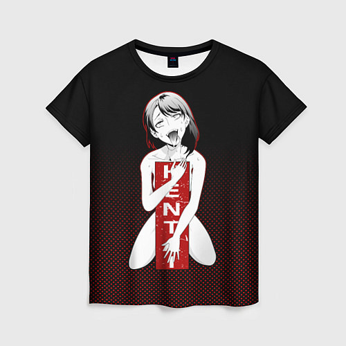 Женская футболка AHEGAO x HENTAI / 3D-принт – фото 1
