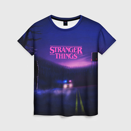 Женская футболка Stranger Things: Neon Road / 3D-принт – фото 1