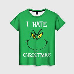 Женская футболка I hate christmas