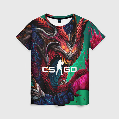 Женская футболка CS GO hyper beast skin / 3D-принт – фото 1