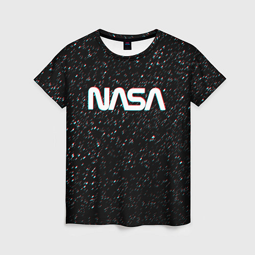 Женская футболка NASA: Space Glitch / 3D-принт – фото 1
