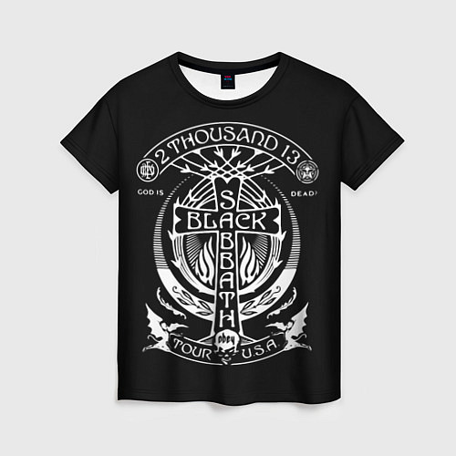 Женская футболка Black Sabbath: Tour USA / 3D-принт – фото 1