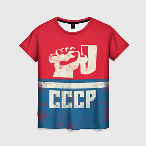 Женская футболка СССР: Куй железо / 3D-принт – фото 1