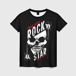 Футболка женская Free soul rock star, цвет: 3D-принт