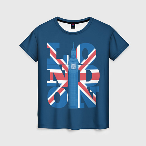 Женская футболка London: Great Britain / 3D-принт – фото 1