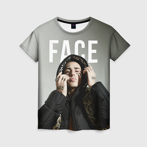 Женская футболка FACE: Slime / 3D-принт – фото 1