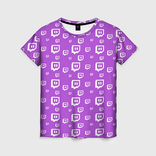 Женская футболка Twitch: Violet Pattern / 3D-принт – фото 1
