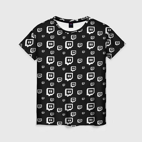 Женская футболка Twitch: Black Pattern / 3D-принт – фото 1