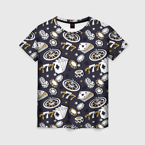 Женская футболка Казино 777 / 3D-принт – фото 1