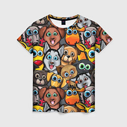 Женская футболка Веселые собаки